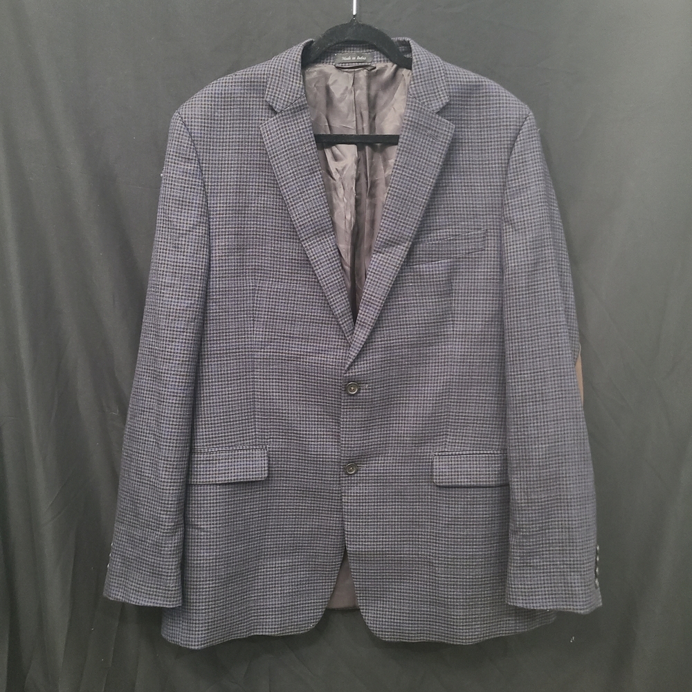 Lauren Ralph Lauren Men's Blue Grid 44L 100% Wool  Blazer Vintage 90's Preppy